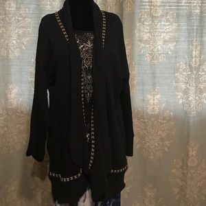 Lucky Lotus Lucky Brand Plus Swing Cardigan